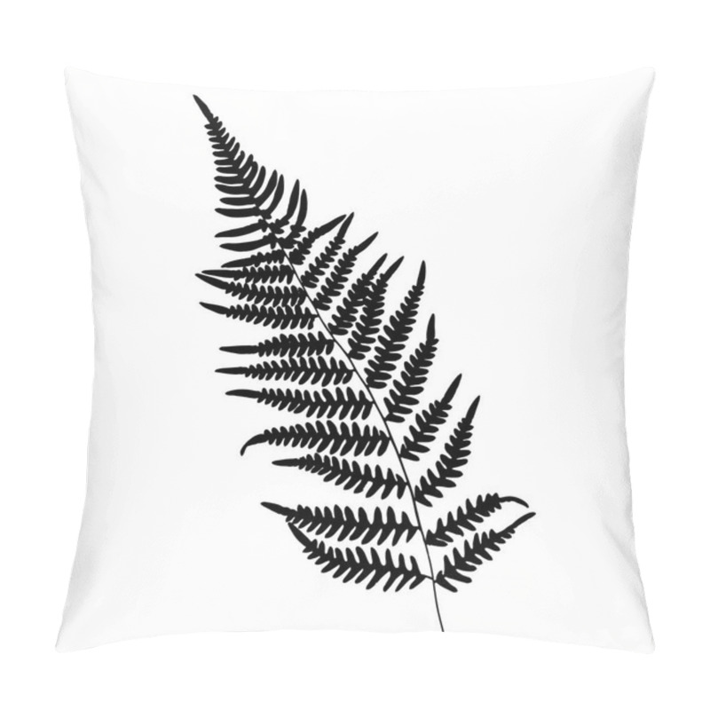 Personality  Fern Leaf Silhouette. Vector Illustration Pillow Covers