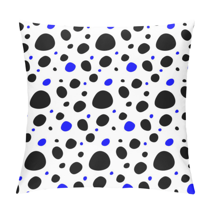 Personality  Small Spots And Big Dots On A White Background. Hand Drawn Seamless Pattern. Vector Illustration. Pillow Covers