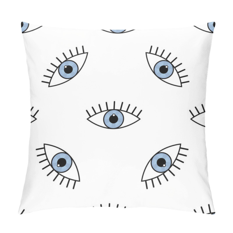 Personality  Abstract Seamless Sport Eyes Pattern For Girls, Boys. Creative Sport Vector Pattern With Psychodelic Eyes. Funny Eyes Pattern For Textile And Fabric. Fashion Sport Style. Background For Kids, Girls Pillow Covers