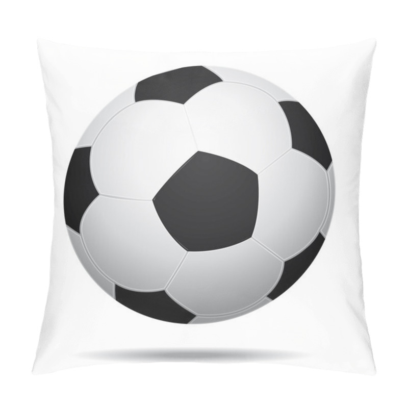 Personality  3D Realistic Soccer Ball Icon. Pillow Covers