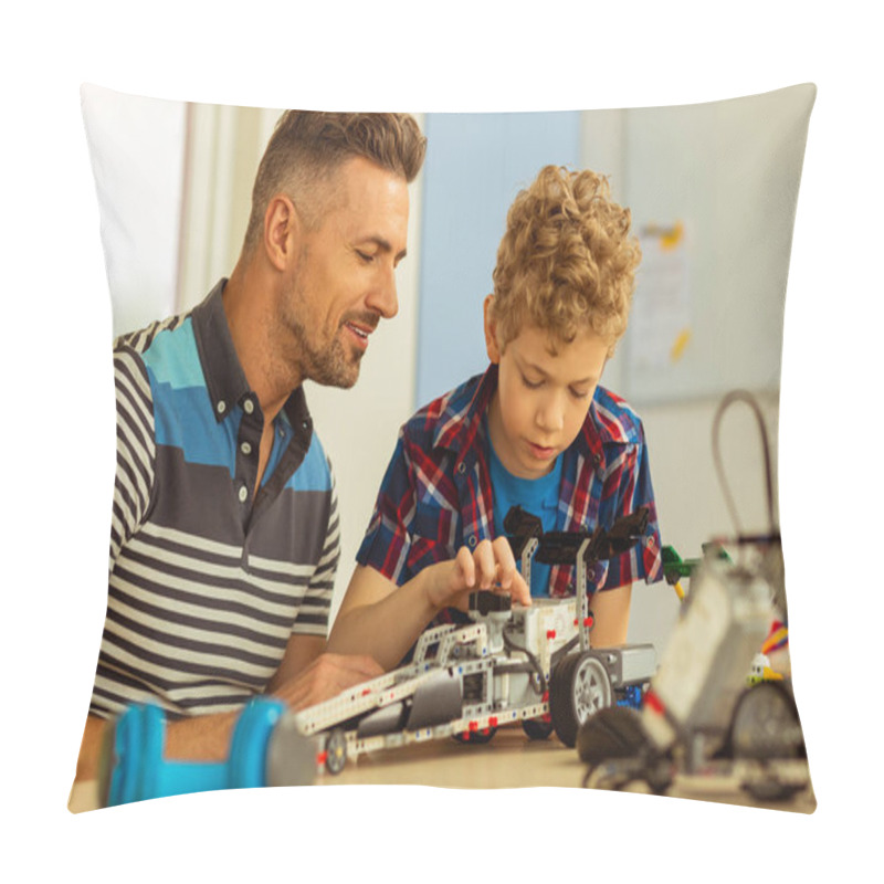 Personality  Pleasant Nice Father And Son Having The Same Hobby Pillow Covers