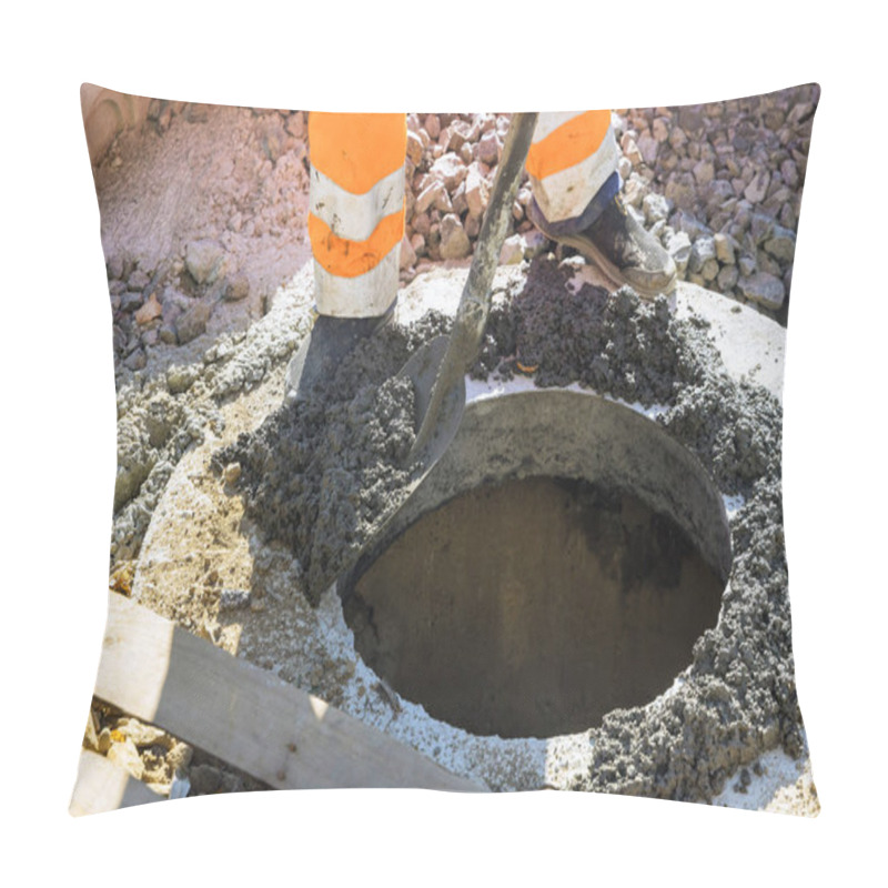 Personality  Constructed That Top Border Of Manhole For Utility Pit Well Will Be Secured By Concrete Pillow Covers