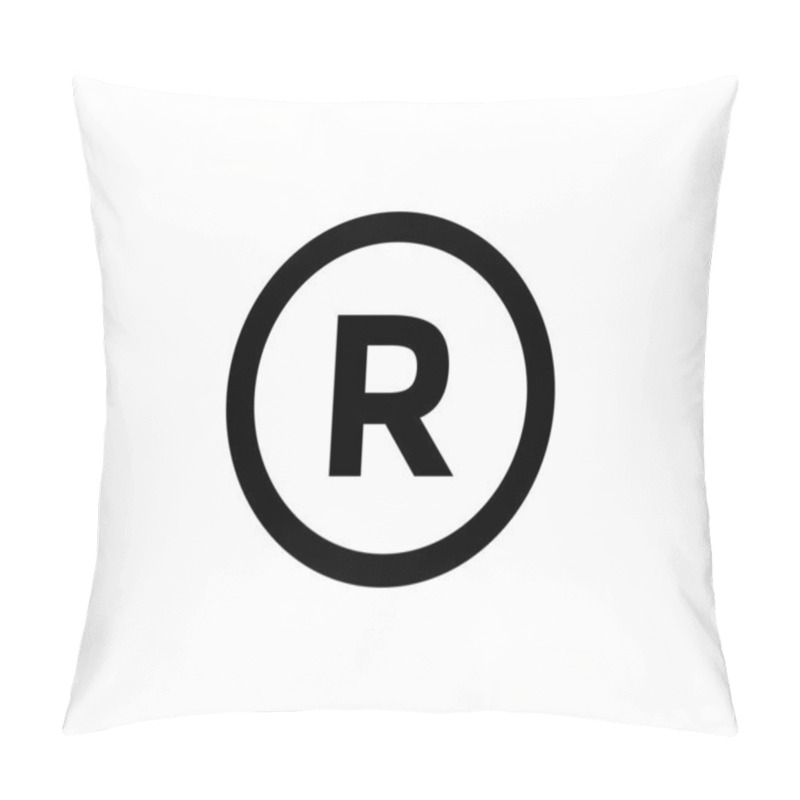 Personality  Registered Trademark Icon. Intellectual Property Sign Vector Design And Illustration. Pillow Covers