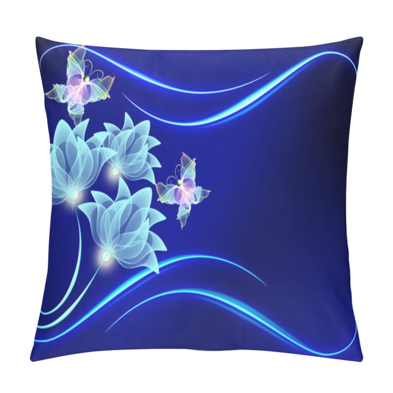 Personality  Transparent Flowers And Butterfly Pillow Covers