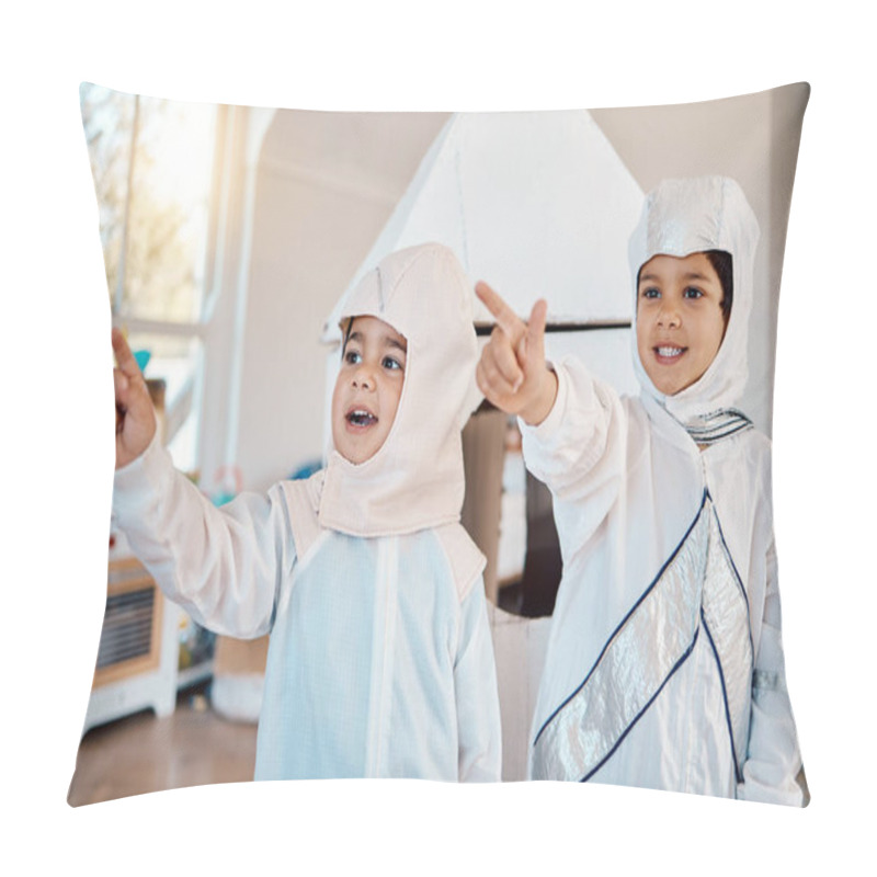 Personality  Astronaut, Home And Children Pointing, Playing And Role Play Space Travel, Fantasy Games Or Explore New Discovery. Rocket Spaceship, Creative Halloween Costume And Kids Imagine A Galaxy Adventure. Pillow Covers