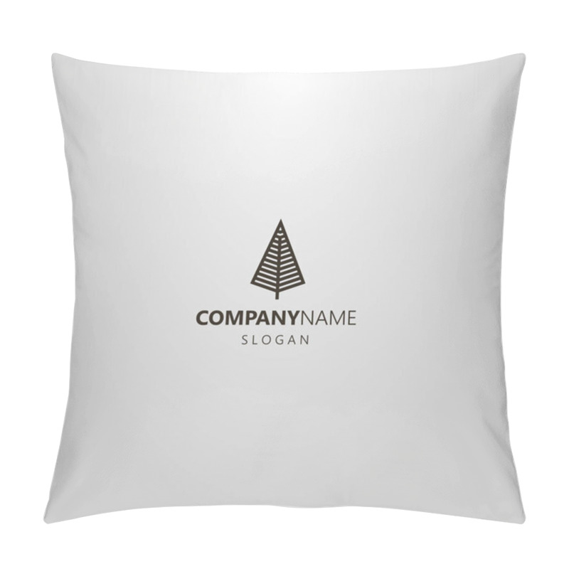 Personality  Black And White Simple Vector Line Art Geometric Logo Of Diamond Tree Silhouette  Pillow Covers