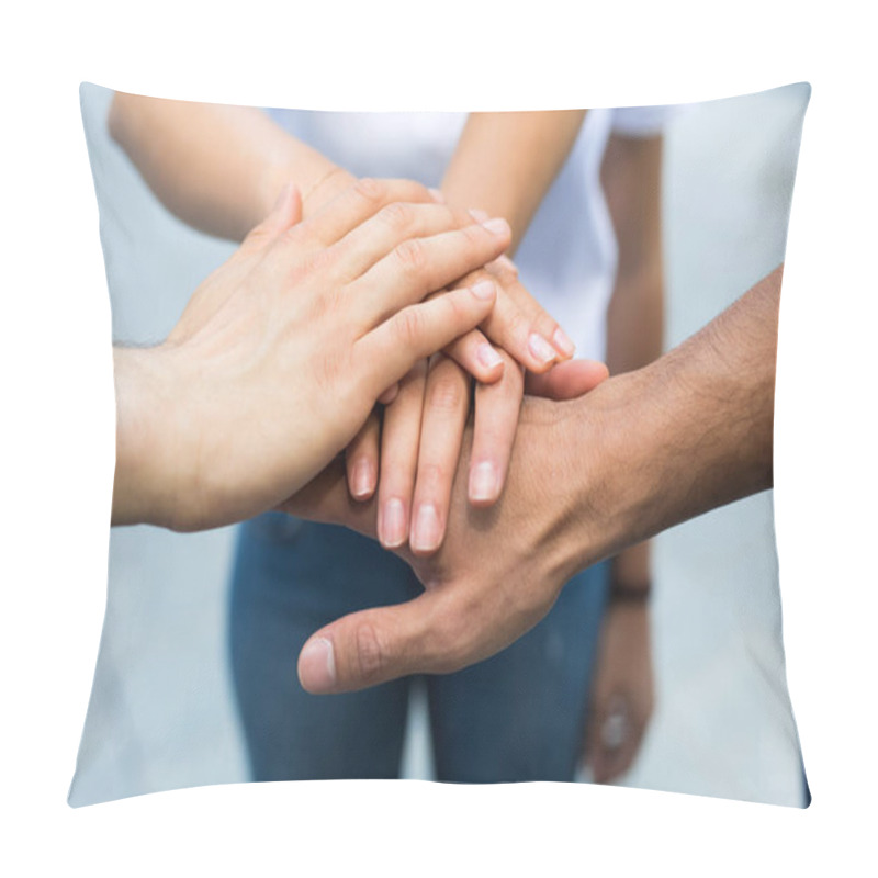 Personality  Friends Putting Hands Together Pillow Covers