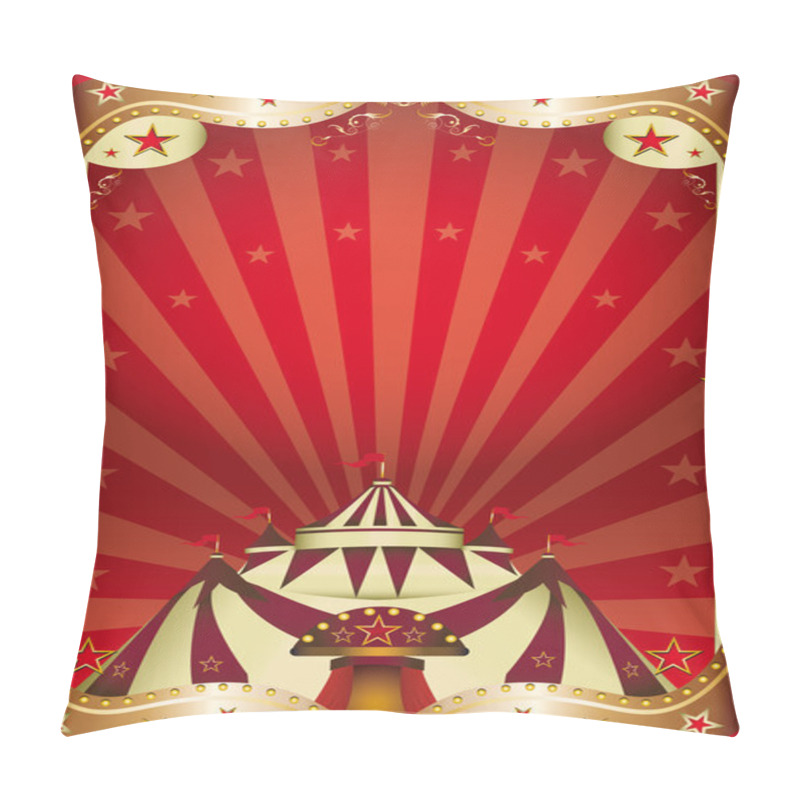 Personality  Red Circus Baroque Frame Pillow Covers