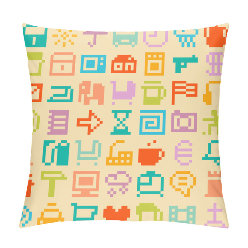 Personality  Pixel Seamless Pattern Pillow Covers