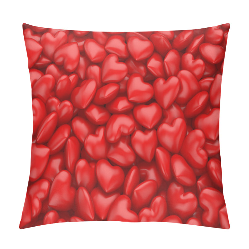 Personality  Red Hearts Texture Background For Valentines Day. Pillow Covers