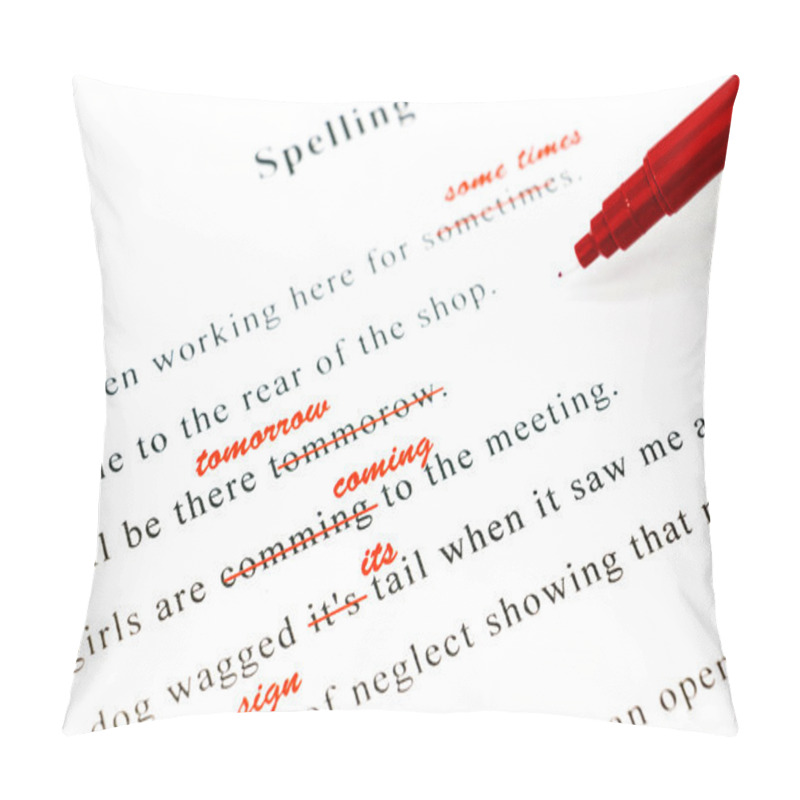 Personality  Spelling Check On English Sentences Pillow Covers