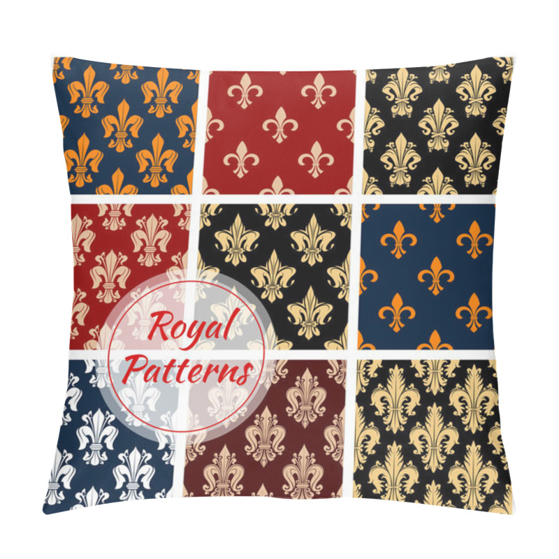 Personality  Royal Flower Patterns Set, Vector Floral Ornament Pillow Covers