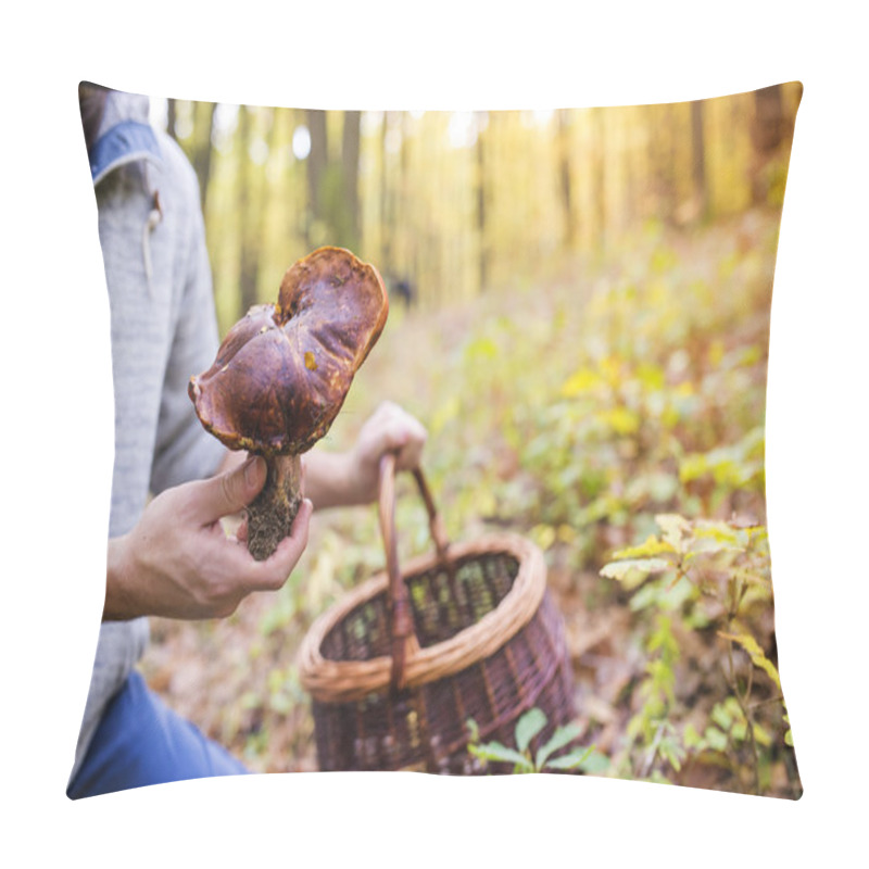 Personality  Man Picking Mushrooms Pillow Covers