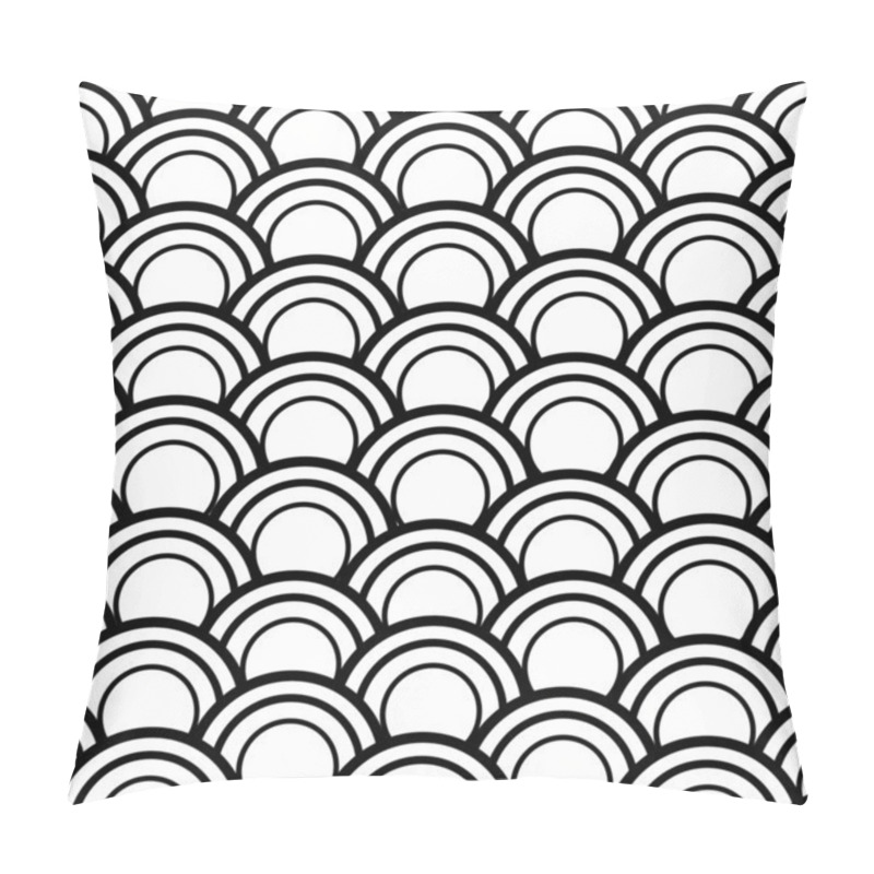 Personality  Seamless Abstract  Fish Scale Pattern Pillow Covers