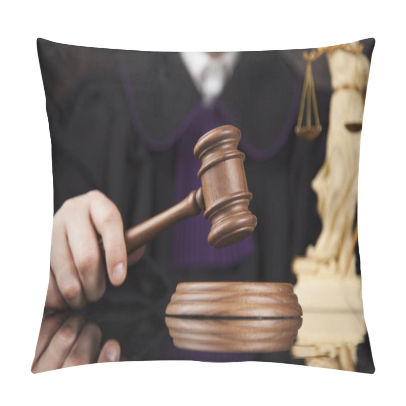 Personality  Male Judge In A Courtroom Pillow Covers