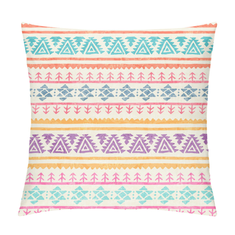 Personality  Tribal Seamless Pattern With Archaic Geometric Ornament Pillow Covers