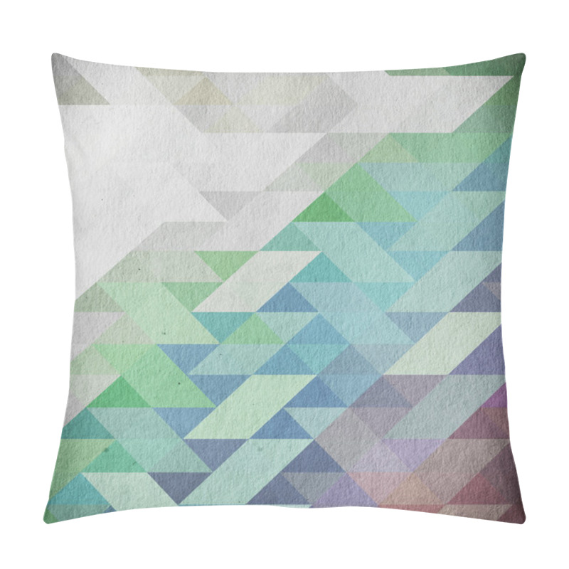 Personality  Green And Blue Retro Mosaic Background Pillow Covers