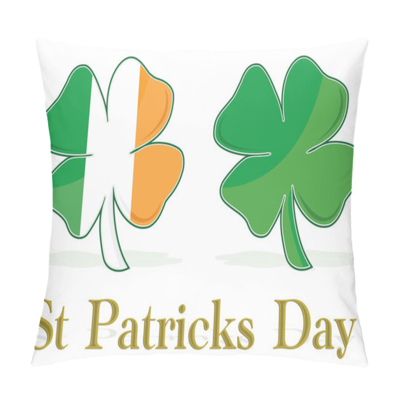 Personality  Irish Leafs Clover Flag / Vector Pillow Covers