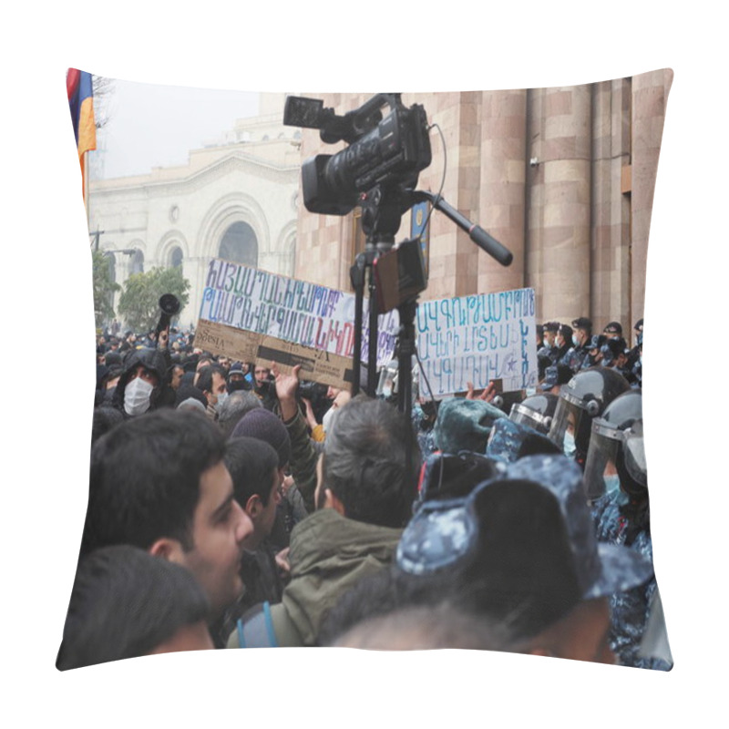 Personality  Anti Government, Anti Pashinyan Protests In Yerevan Following The War Of Aggression By Turkish Azerbaijani Terrorists Against The Peaceful Inhabitants Of The Republic Of Artsakh, 22th December 2020 Pillow Covers