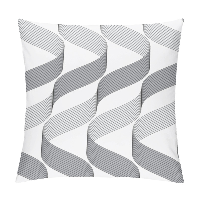 Personality  Ribbons Making Waves With Dark And Light Pattern Pillow Covers