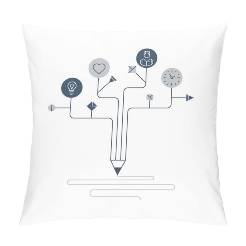 Personality  Graphic Design Studio Pen Symbol Pillow Covers