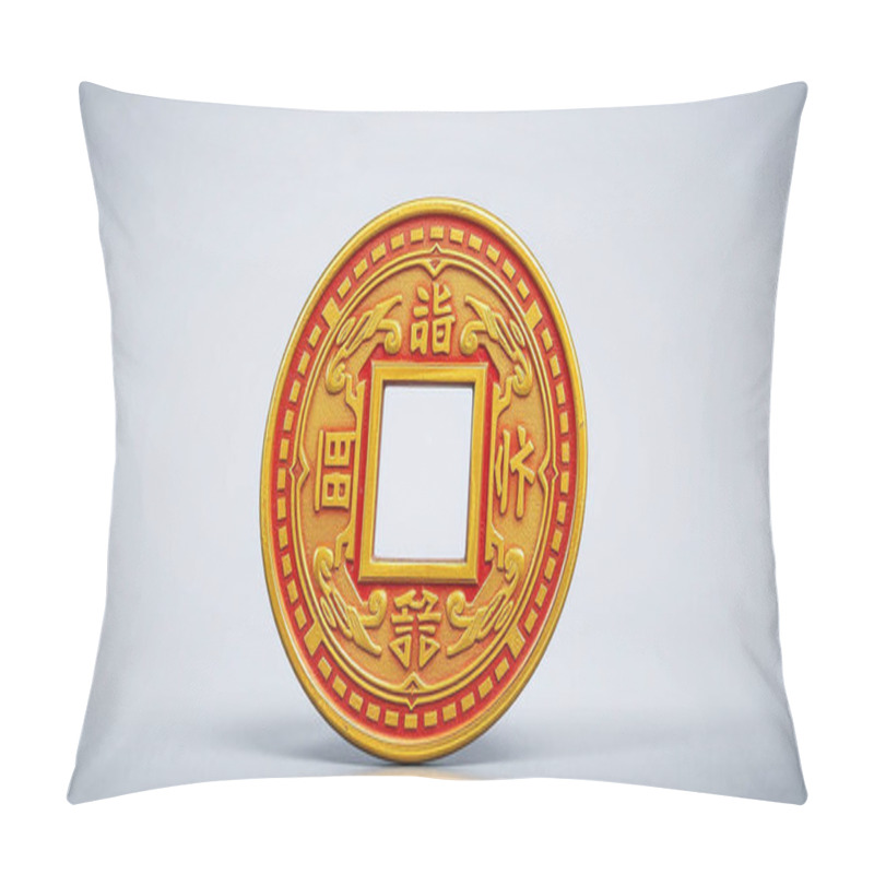 Personality  Circular Ancient Chinese Coin Pillow Covers