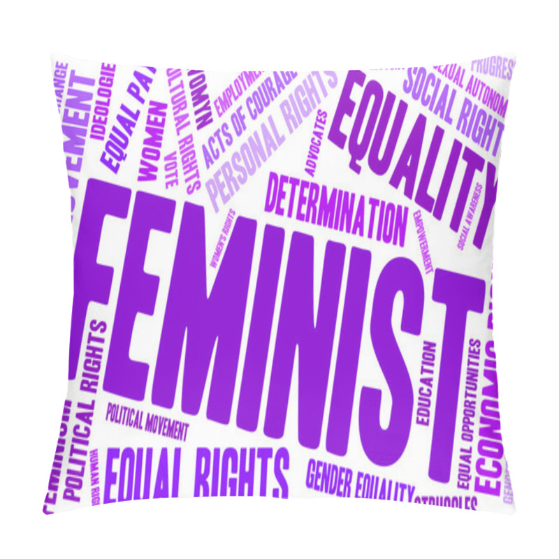 Personality  Feminist Word Cloud Pillow Covers