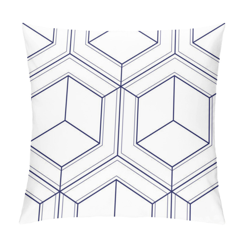 Personality  Geometric Cubes Abstract Seamless Pattern Background Pillow Covers