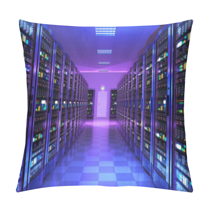 Personality  Server Room Interior In Datacenter Pillow Covers