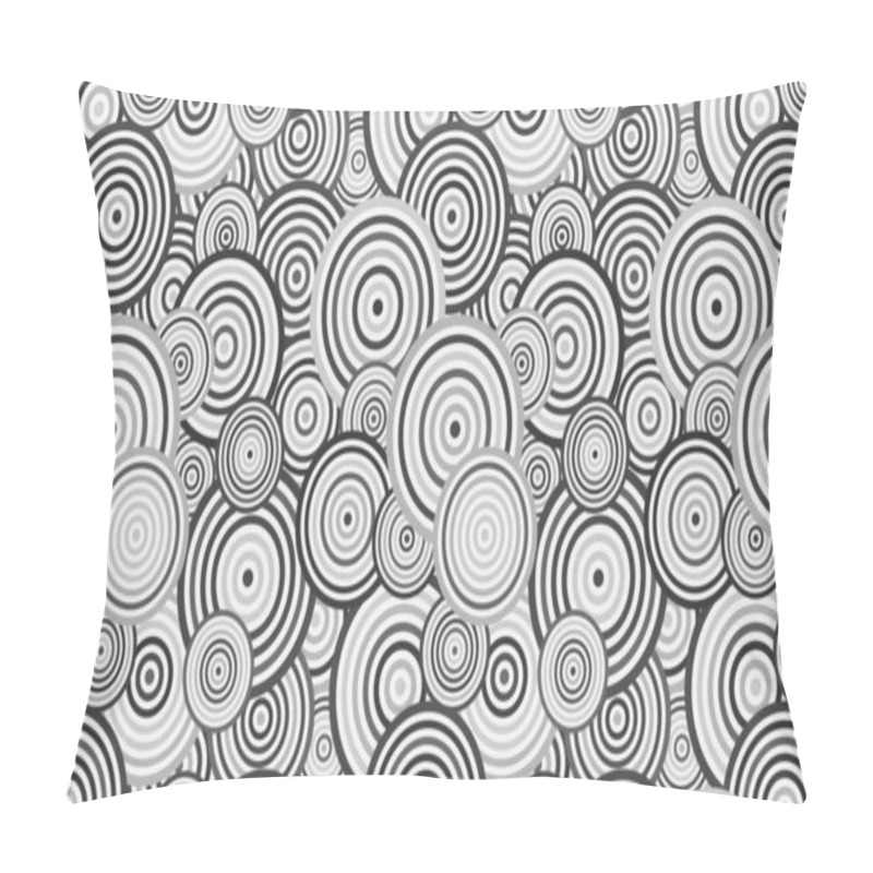 Personality  Abstract Gray Circle Pattern Vector Illustration Pillow Covers