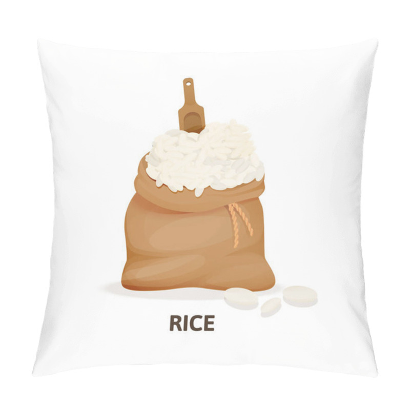 Personality  Grain Crops In Bags. Bag Rice, Agricultural Crop, Organic Food. Pillow Covers