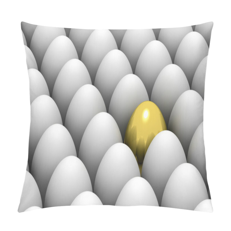 Personality  Golden Easter Egg Among White Eggs Pillow Covers