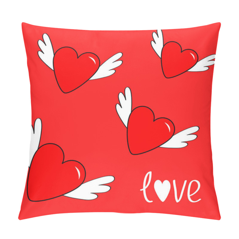 Personality  Hearts Set With Wings Pillow Covers