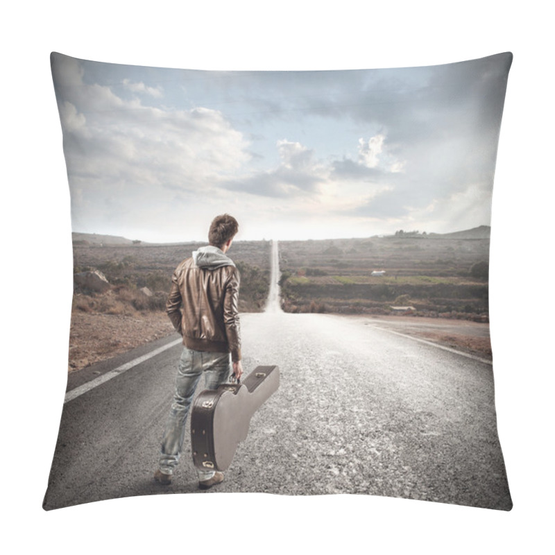 Personality  Man With A Guitar Pillow Covers