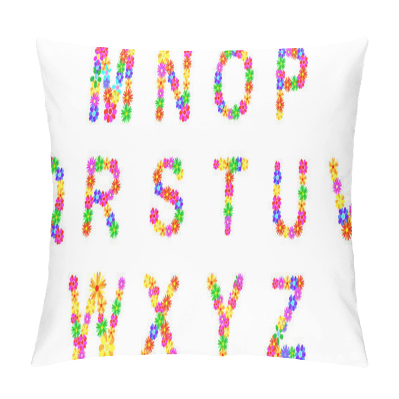 Personality  Spring Flowers Alphabet Pillow Covers