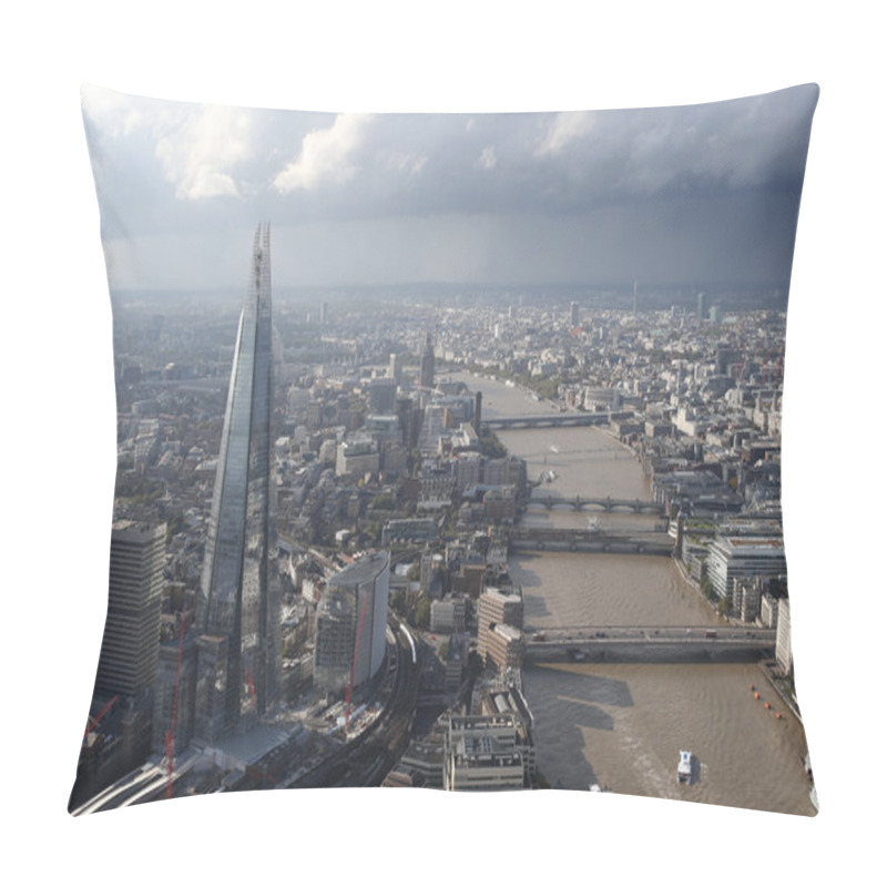 Personality  London City Skyline View From Above Pillow Covers