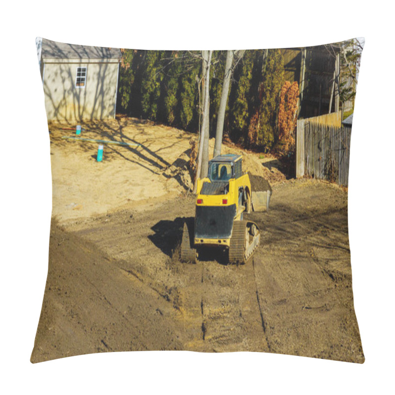 Personality  Small Tractor Digging Land Working With Land Level The Ground Pillow Covers