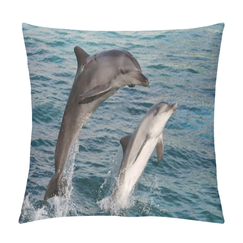 Personality  Dolphin Bow Jump Pillow Covers