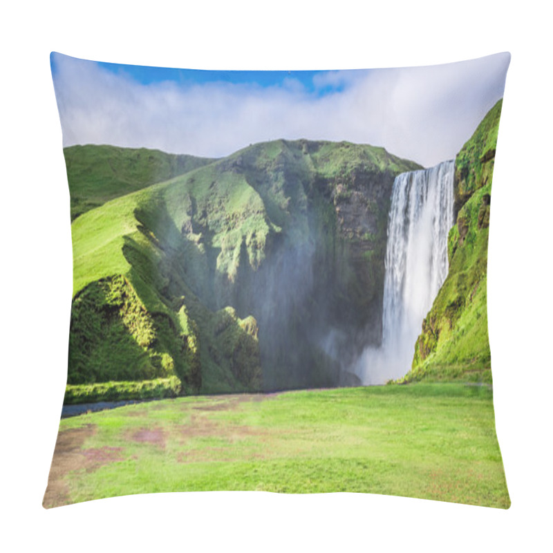 Personality  Spectacular Skogafoss Waterfall In Iceland Pillow Covers