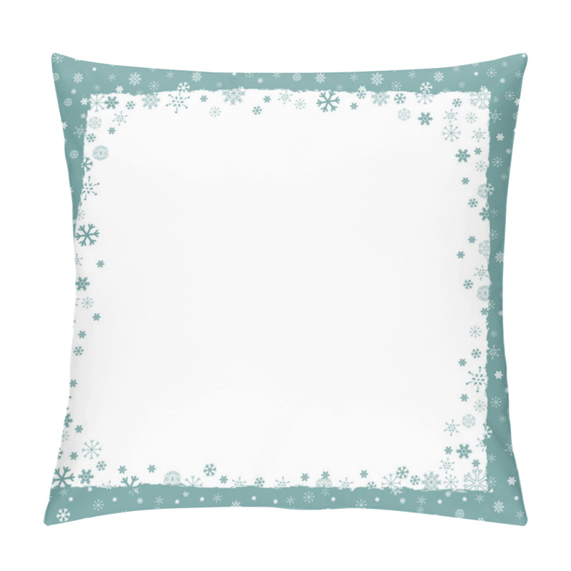 Personality  New Year (Christmas) Background With Snowflakes Border Pillow Covers