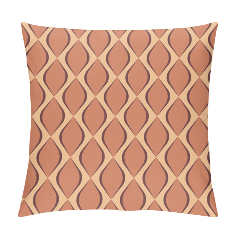 Personality  Seamless Geometric Pattern With Diamond Shapes In Retro Style. Pillow Covers