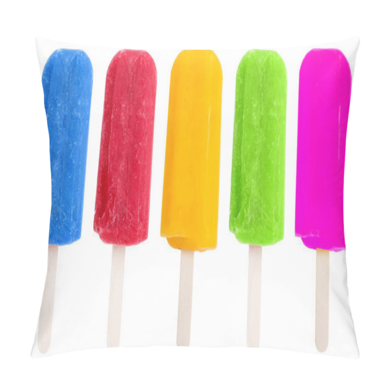 Personality  Popsicles Popsicle Collection Assorted Ice Cream Lolly Icecream Ice-cream Summer Isolated On A White Background Pillow Covers