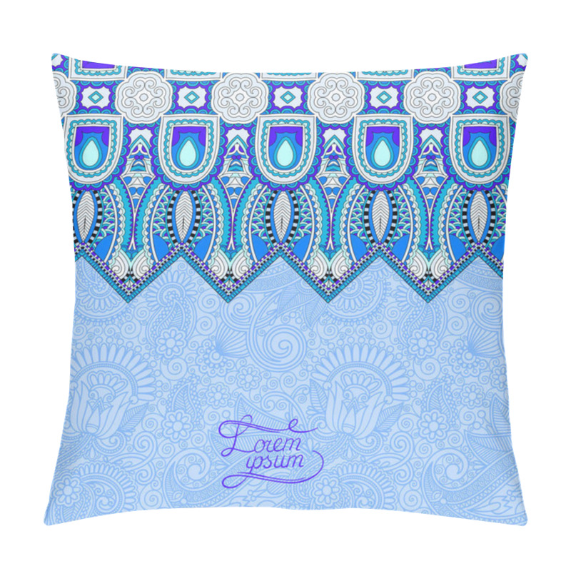 Personality  Invitation Card With Ethnic Background, Royal Ornamental Design Pillow Covers