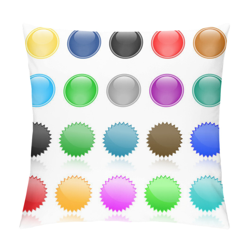 Personality  Set Of Vector Website Button Pillow Covers