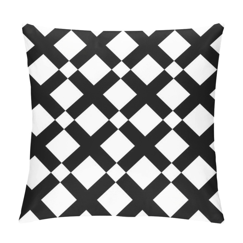 Personality  Tile Black And White X Cross Vector Pattern Pillow Covers