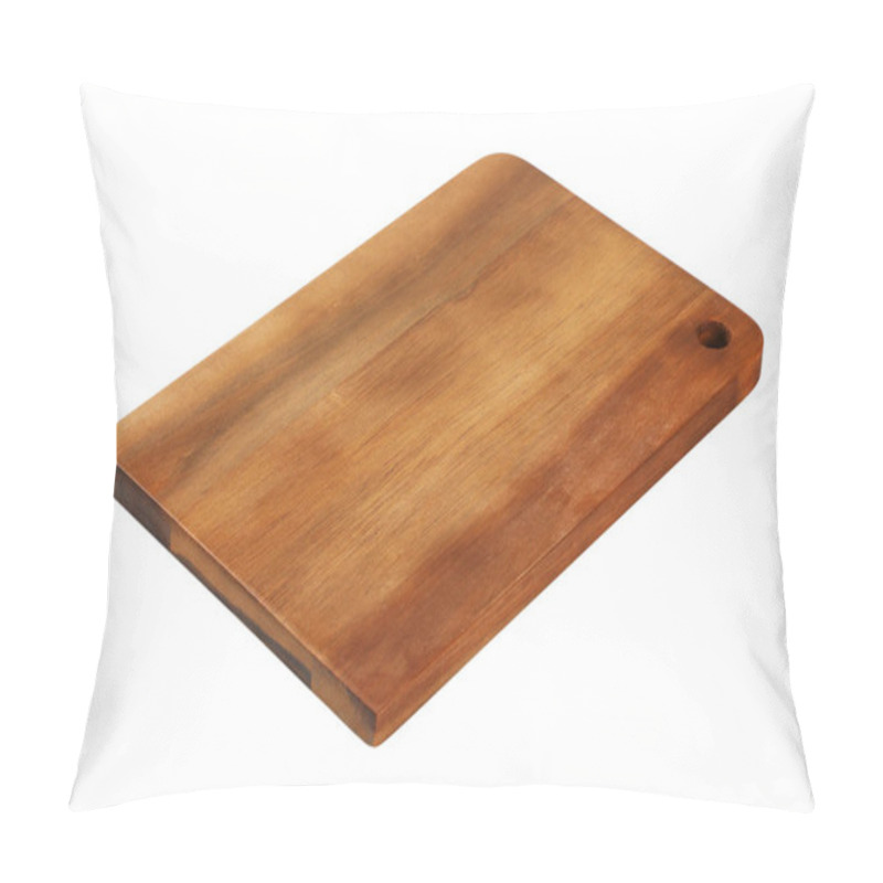 Personality  Wooden Cutting Board With Hole On White Background Pillow Covers