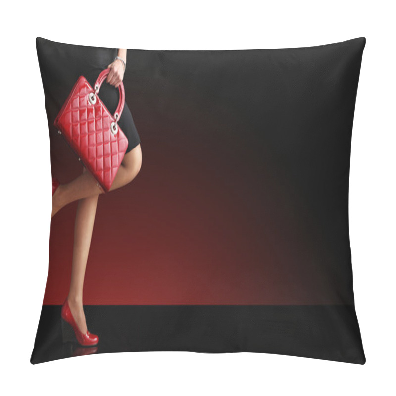 Personality  Woman Sexy Legs With Handbag. Shopping And Business Pillow Covers