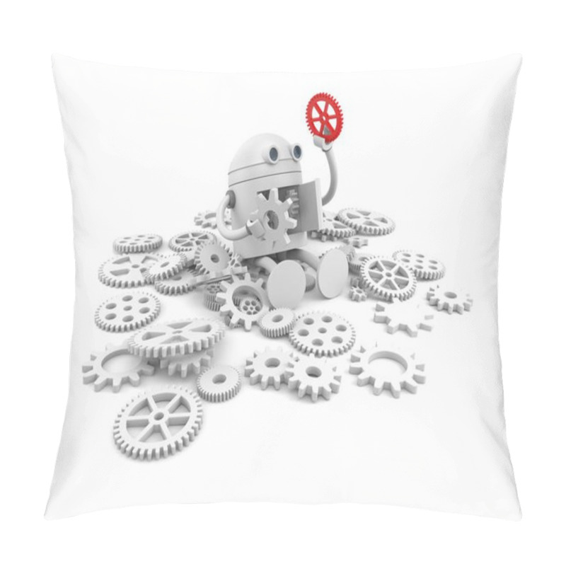 Personality  Broken Robot With Details  Pillow Covers