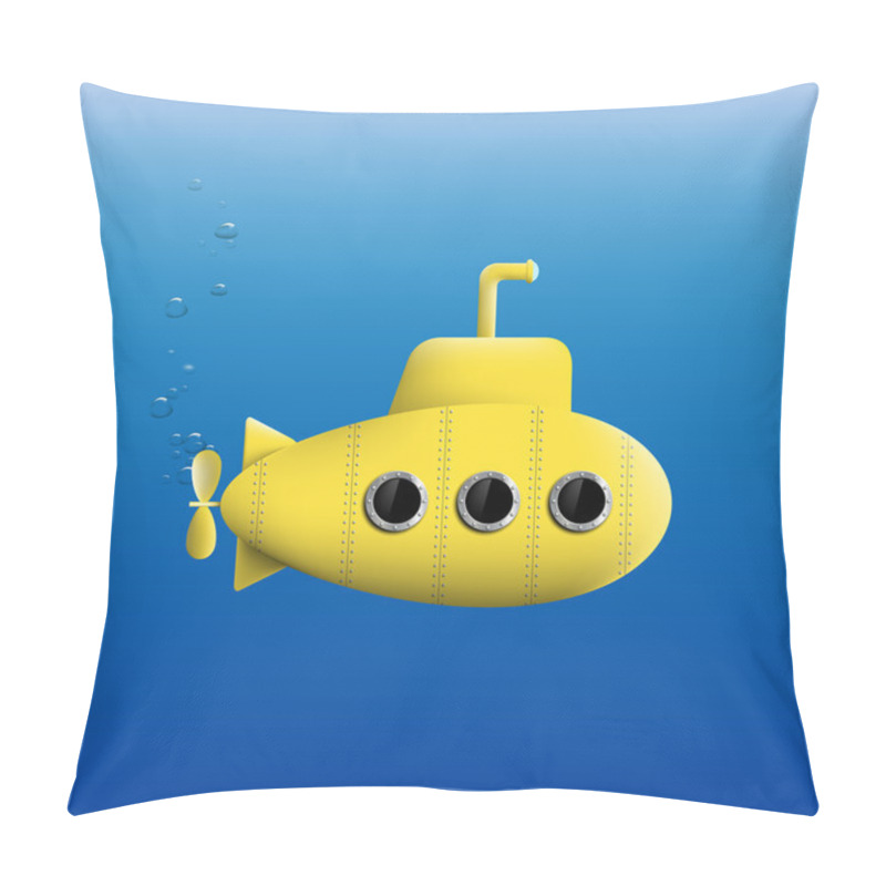 Personality  Yellow Submarine In Water Pillow Covers