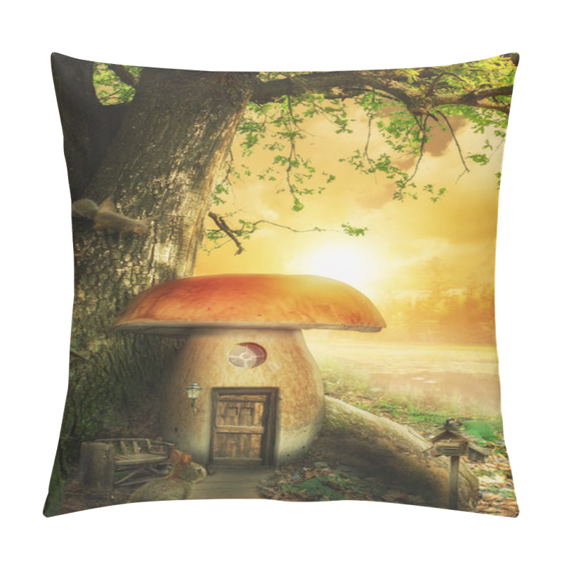 Personality  Mushroom Fairy House Pillow Covers